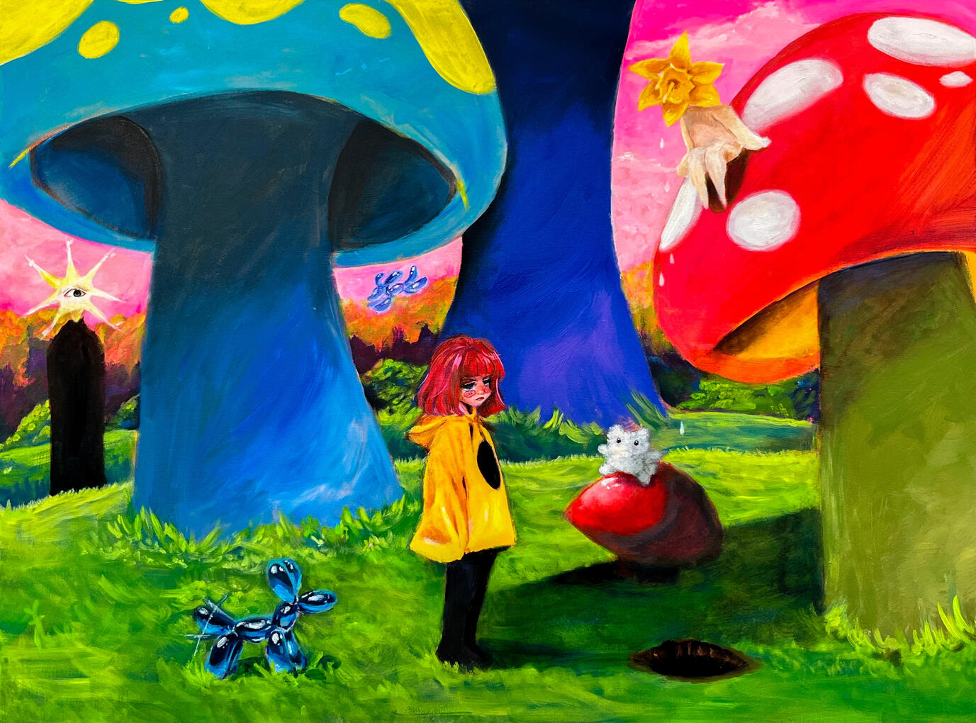 Uncanny Reverie, 2025, acrylic on canvas, 40 x 30 inches